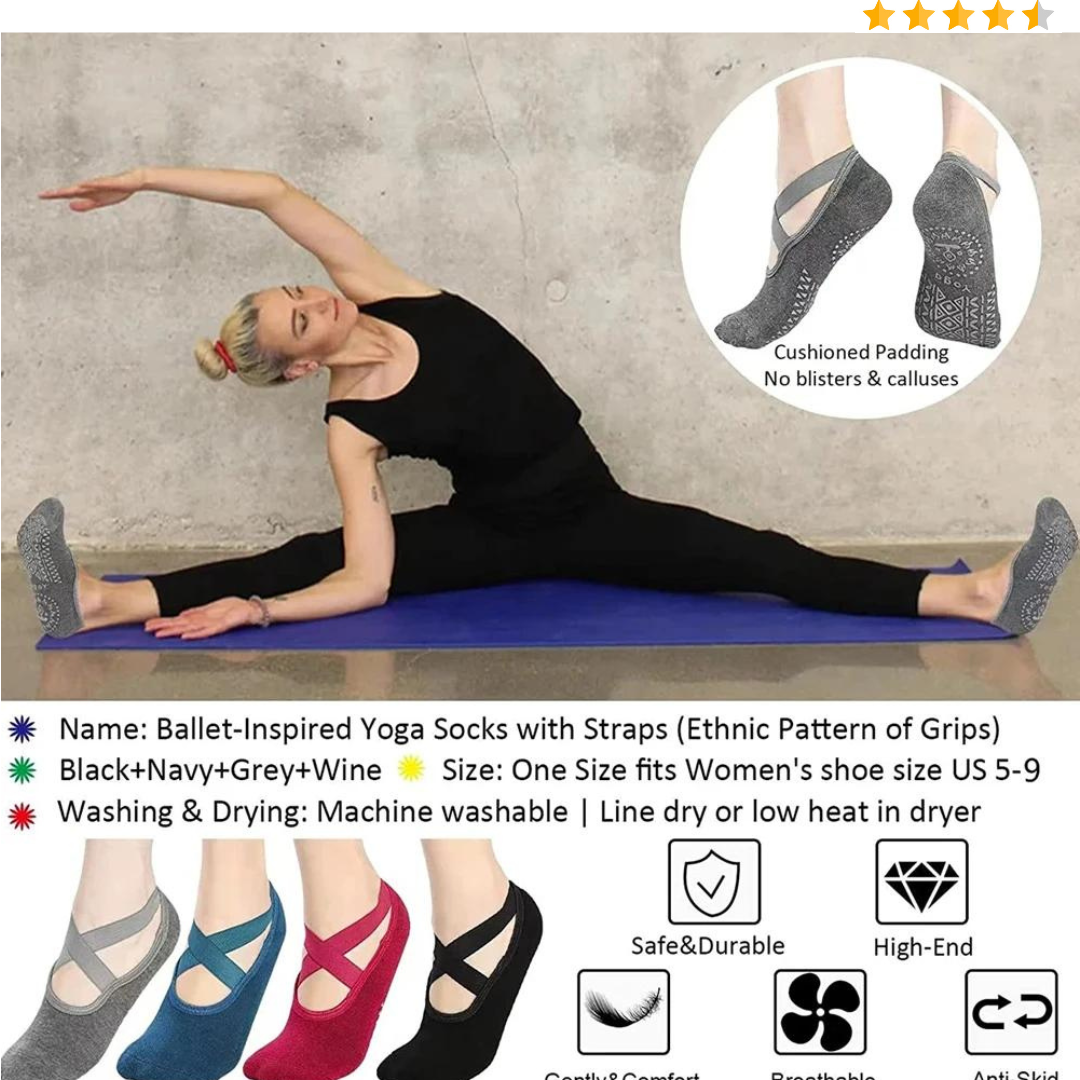 Breathable Yoga Socks Silicone Non-Slip Bandage Pilates 1